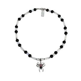 Punk Star Pendant Baroque Pearl Necklace for Women Asymmetric Black White Beads Necklace Choker Jewelry Gift (Style 2)