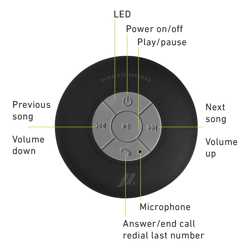 MUSIC HERO Haut-parleur 3W Avec Ventouse, Touches Pour la Musique