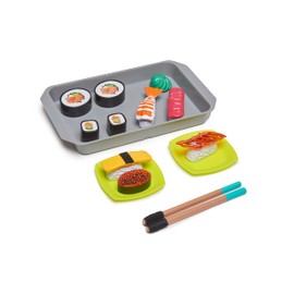 Toy Chef Complete Sushi Restaurant Pretend Play Set, Children’s Pretend Food and Chopsticks, Play Kitchen Accessories for Girls and Boys