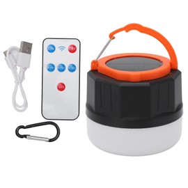 LED Solar Charging Bulb Lamp IPX4 Waterproof USB Rechargeable Super Bright Searchlight with Remote Control