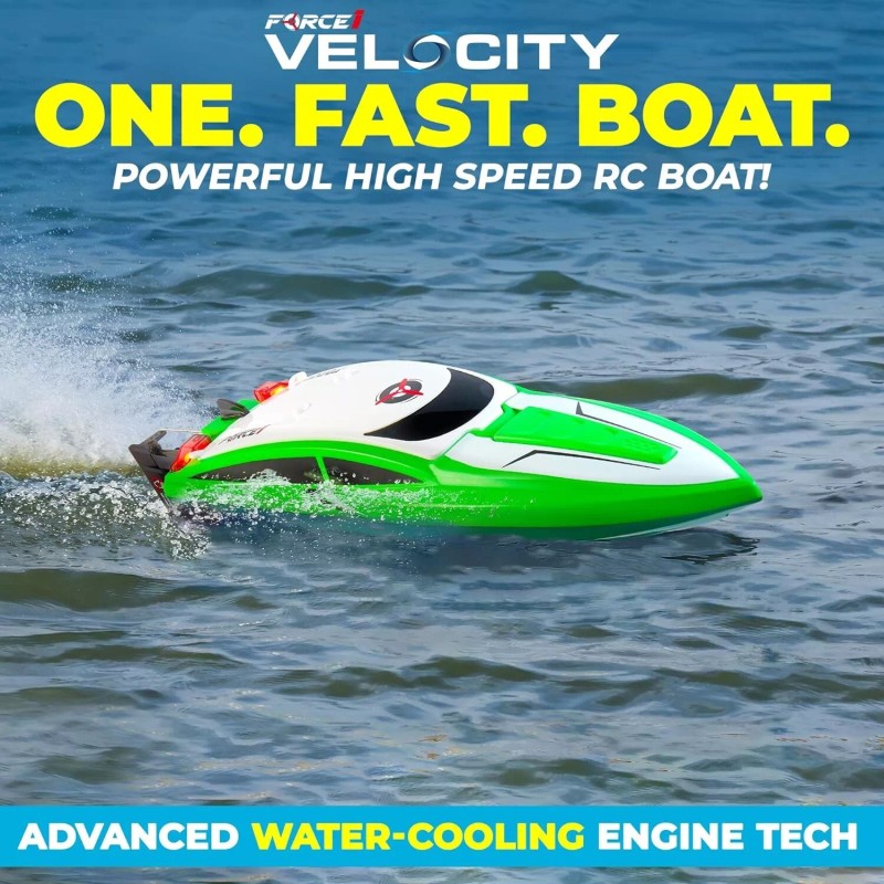 Force1 Velocity Green 20mph Underwater Diving RC Boat