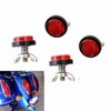 Red Reflector Motorcycle License Plate Screws - Set of 4