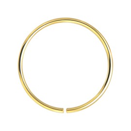 AZARIO LONDON 14K Yellow Gold 22 Gauge - 10MM Diameter Seamless Continuous Open Hoop Nose Ring Nose Piercing