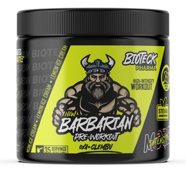 BIOTECKPHARMA | Pre entreno barbarian de 350 gr rinde 35 servicios (OXA)