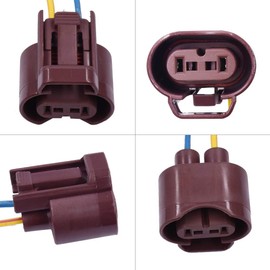 HUIQIAODS 9006 HB4 Headlight Female Adapter Socket Wire Harness for Headlight Fog Lamp (Set of 2)