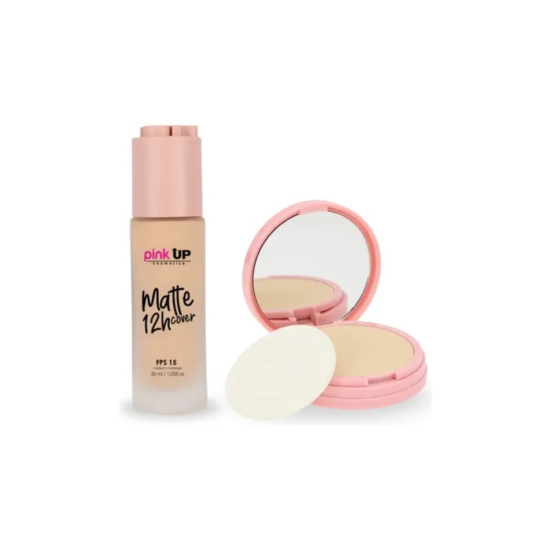 Maquillaje Pink Up Mate Cover 12h + Polvo Mineral Cover