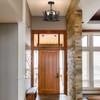 Rustic Semi Flush Mount Ceiling Light,3-Light E12 Base Living Room