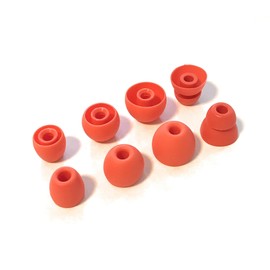 Puntas de repuesto para auriculares estéreo inalámbricos Beats Powerbeats Pro, 4 pares, tamaño pequeño, mediano, grande y doble brida (rojo lava)