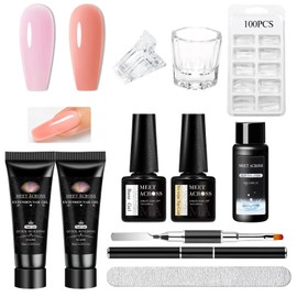 MEET ACROSS Poly Nail Gel 10Pcs Nail Extension Gel Set and Nail Extension Starter Kit for Beginners Nail Art DIY Home Gifts for Women (SET-5, 10pcs)