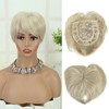 Creamily Short Blonde Hair Toppers for Women with Thinning Hair