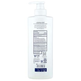 Dove Calming Relief Champú y Acondicionador 2 en 1 Anticaspa con Zinc Piritionado y Aloe Vera, 532 ml