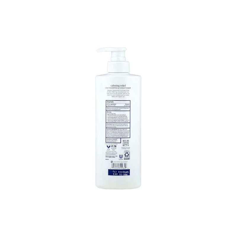 Dove Calming Relief Champú y Acondicionador 2 en 1 Anticaspa