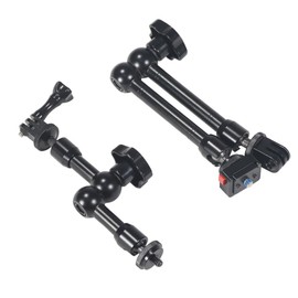 CS PRIORITY Aluminum Alloy 7" 11" Adjustable Magic Arm Bracket for DSLR Monitor Light Camera Cage Tripod (7inch+11inch Arm2)