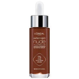L'Oréal Paris Tinted Serum, Nourishing Liquid Foundation with Hyaluronic Acid, Perfect Match Tinted Serum, No. 10-12 Intense Dark, 1 x 30 ml