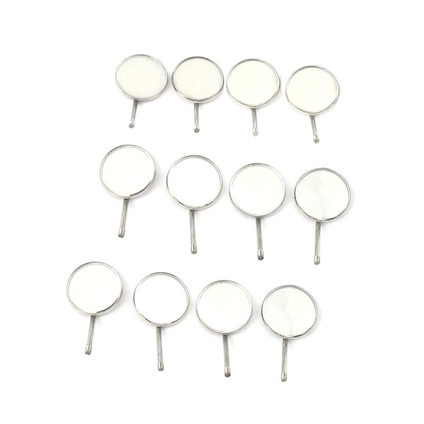 Dental Mirrors Tops Front Surface Rhodium Set of 12 TeckMed