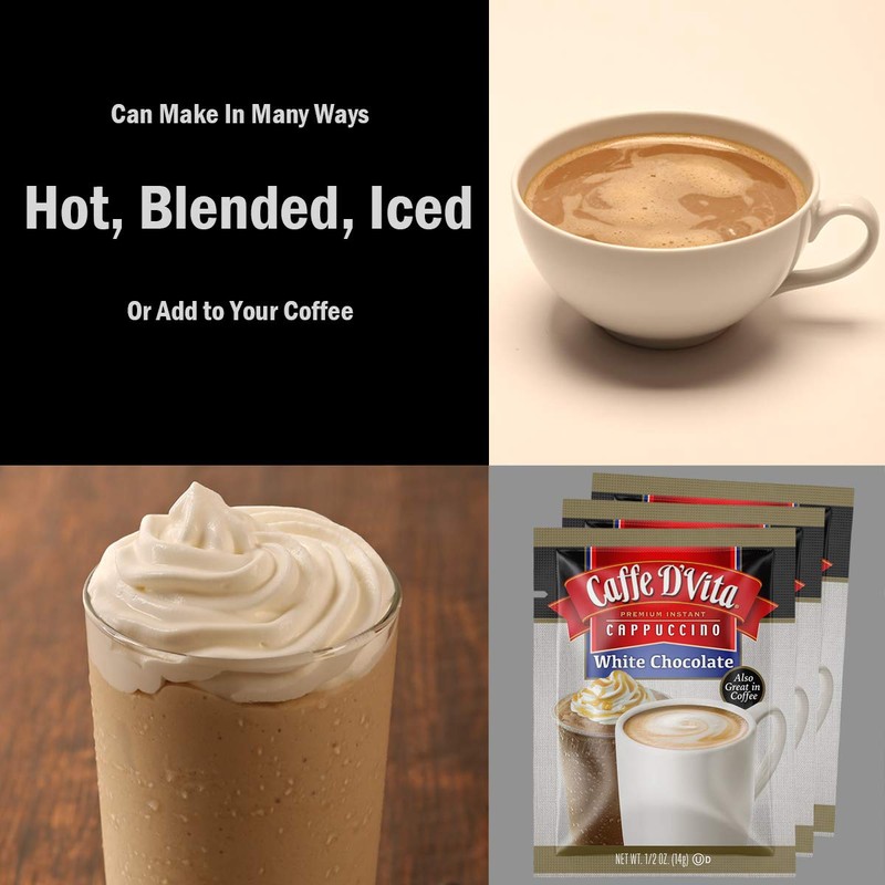 Caffe D'Vita White Chocolate Cappuccino Mix - Coffee Mix, Gluten