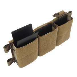 SINAIRSOFT Tactical Triple Magazine Pouch Hook Loop Panel for 7.62 Mag Pouches Tactical Placard Airsoft Chest rig Accesories