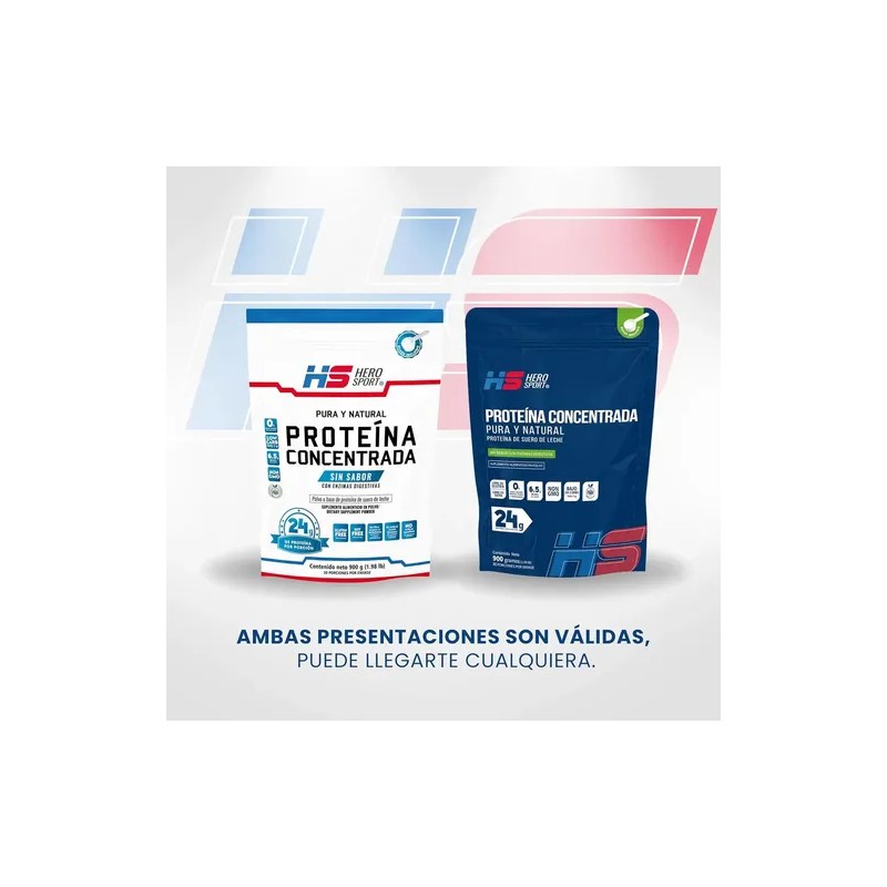 Hero Sport Whey Protein Concentrate Sin Sabor 900gr