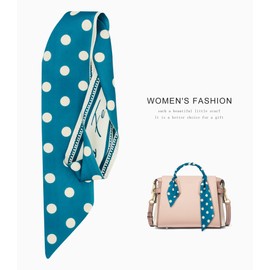 Mengmeng Angel Fashion Satin Scarf Versatile Hair Tie Headband and Skinny Handbag Ribbon Scarf and Head Accessory for Women