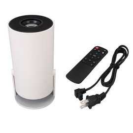 Mini Smart Projector for Android 11.0 HD 4K 2.4 5G WiFi Bluetooth 5.2 270 Degree Rotation Automatic Correction Round Wireless Projector US Plug