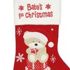 Widdle Gifts Baby's 1st Christmas Keepsake Stocking with Embroidered Teddy