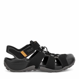 Teva Mens Flintwood Sandal, Black, 8 US