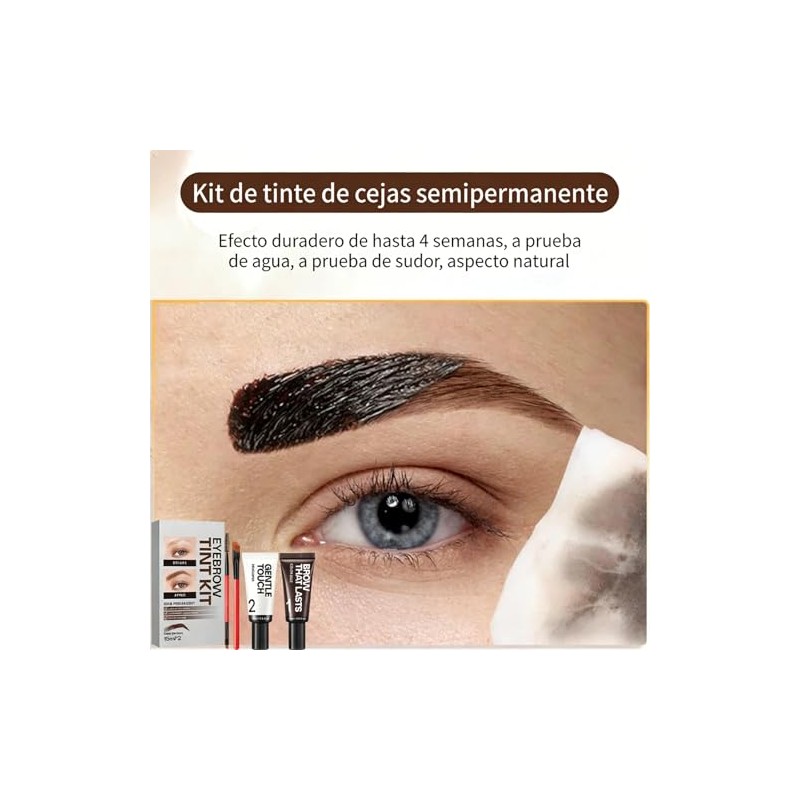 Kit de Tinte para Cejas Profesional para Mujeres - Duración