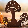 Rostikal Herbstdeko Pilze 15 cm Gartendeko Rost Balkon Deko Pilz