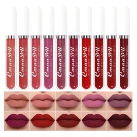 B Set De 10 Labiales Mate Impermeables Z