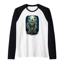 Werewolf Ripping Alpha Wolf Meme Raglan Baseball Tee