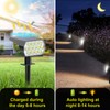 Fratink Solar Spot Lights Outdoor, [8 Pack/65 LED] 2-in-1 Solar