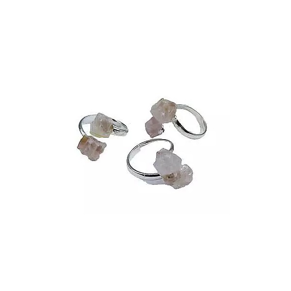 (set of 3) adjustable Rose Quartz rings