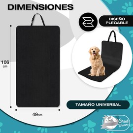 GD Great Dreams GreatDreams® Dog Seat Cover - Waterproof and Durable Dog Seat Cover - Dog Car Cover - Universal for SUV - Truck - Front Single Seat - 105 cm x 50 cm