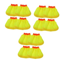 Operitacx 12 pcs High Visibility Breathable Mesh Sunshade Cloth for Hard Hats Full Brim Reflective Shield Neon Nape Protector for Outdoor Safety for Men Women