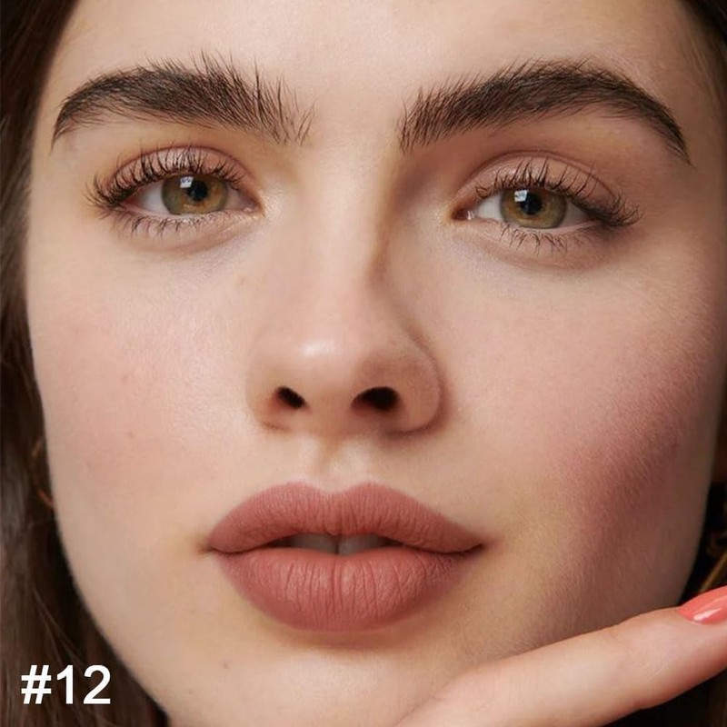 Lápiz Labial 2 En 1 Resistente Al Agua, Delineador De