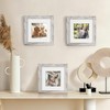 TOFOREVO 6x6 Picture Frames Set of 6 Distressed White Wood