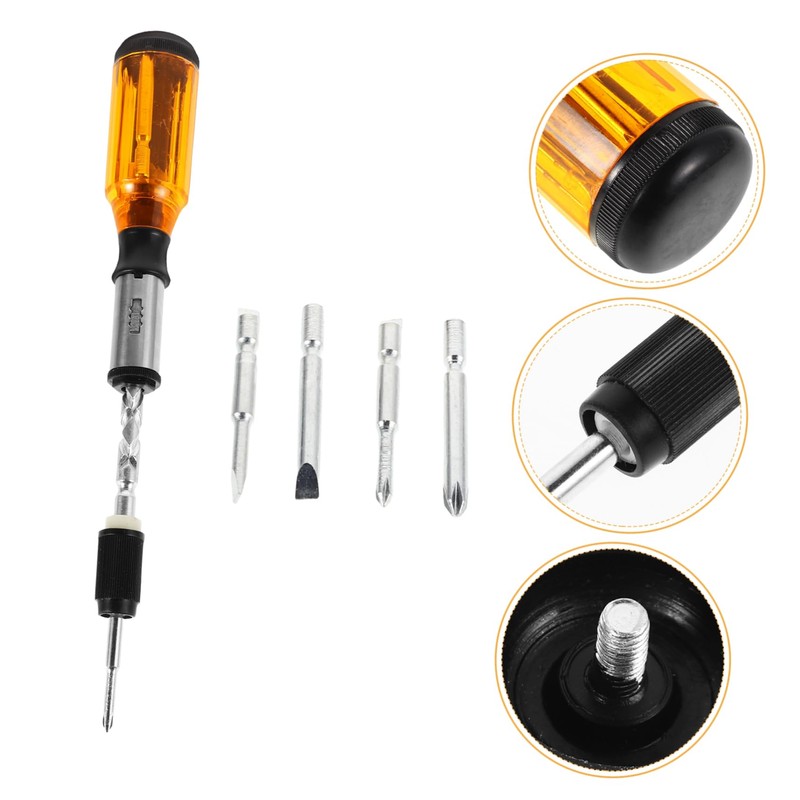 MAGICLULU Semi Automatic Ratchet Screwdriver Push Pull Rotating Spiral Tool
