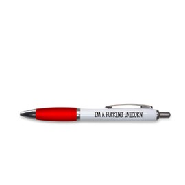 Rude Pens For Adults | Funny Boss Gifts Leaving Presents For Colleagues | Silly Ballpoint Pen Novelty Funky Stationery Quirky Gift Office Desk Accessories (Red_PAP20)