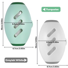 Aoyfuwell 2 Stück Tragbarer Tierhaarentferner Fusselrollen,Wiederverwendbarer Katzenhaarentferner Kleidung, Waschbarer Aufkleber Fusselrolle Ball für Tierhaare Hundehaare Entfernen（Weiß, grün）