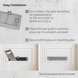 Vent Systems 16 x 3 Inch (Outer Dimensions) Air Supply Ventilation Grille - White Aluminum Rectangle Intake/Exhaust Door Vent Deflector - HVAC for Home Improvement Floor, Wall Duct Cover