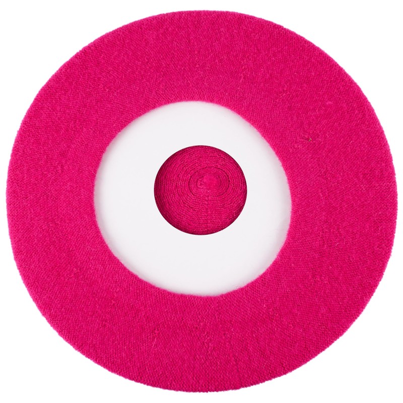 Hat To Socks Wool Blend Beret - fuchsia