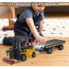 KNACKTOYZ Remote Control Forklift with Flatbed Truck, 11 Channel RC