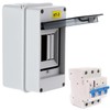 QWORK 3 Way Circuit Breaker Box with DIN Rail, IP65