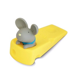 DomeStar Cute Mouse Stopper, Gray Mouse Door Stop Decorative Animal Doorstop Door Wedge