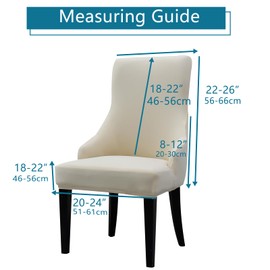 Liykimt Stretch Wingback Side Chair Slipcover-Accent Chair Cover Slipcover with Arm,Washable Upholstered Arm Dining Chair with Nailed Trim Protector for Dining Living Room Set of 2,Light Gray