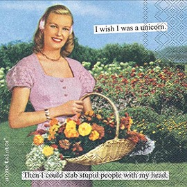 Boston International - Servilletas de papel, diseño de cóctel, Unicorn, 5 x 5-Inches, 1