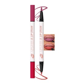 Erinde Lip Marker Wasserfester Lipliner - 2 Farben, Doppelterkopf Long Lasting Matt Lippenkonturenstifte, Liquid Highly Pigmented Lippenstift, Waterproof Makeup Lip Pencil
