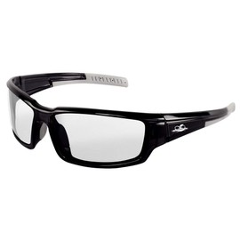 Bullhead Safety Eyewear BH1431AF Maki, Crystal Black Frame, Clear Anti-Fog Lens, Light Gray TPR Nose Piece/Temple (1 Pair)