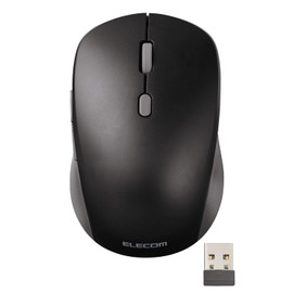 ELECOM Wireless Mouse, Silent OSMOD Six Bluetooth, Wireless 2.4GHz Dual Mode, 2 Device Connection, Multi-Pairing, 6 Buttons, Dry Battery Powered, Black, M-MY30MBSBK-G