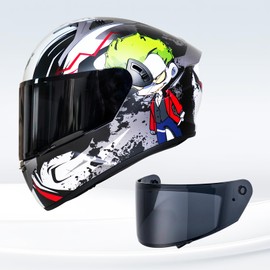 VCOROS X9 Full Face Motorcycle Helmet Replacement Shield 5Color Lens Available (Black)